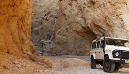 driving through crevice